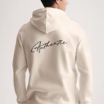 Authentic, Φούτερ με Κουκούλα σε Εκρού Χρώμα