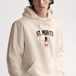 St. Moritz Swiss Alps, Φούτερ με Κουκούλα σε Εκρού Χρώμα