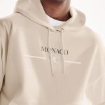 Monaco Mc, Φούτερ με Κουκούλα σε Εκρού Χρώμα