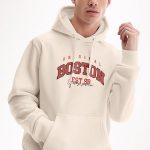 Boston Original, Φούτερ με Κουκούλα σε Εκρού Χρώμα