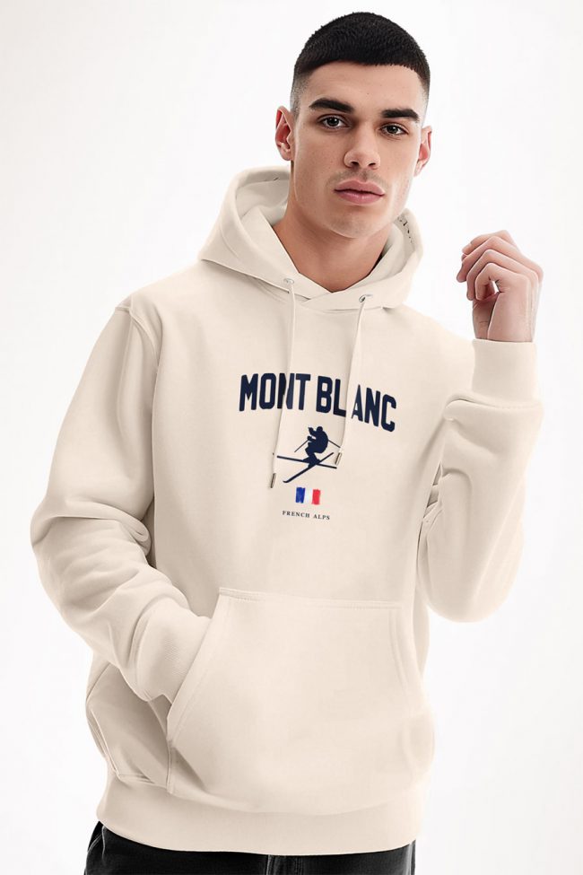 Mont Blanc Alps, Φούτερ με Κουκούλα σε Εκρού Χρώμα