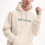 Milano Green, Φούτερ με Κουκούλα σε Εκρού Χρώμα