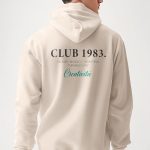 Club 1983, Φούτερ με Κουκούλα σε Εκρού Χρώμα