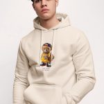 Team Bear Teddy, Φούτερ με Κουκούλα σε Εκρού Χρώμα