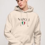 Napoli, Φούτερ με Κουκούλα σε Εκρού Χρώμα