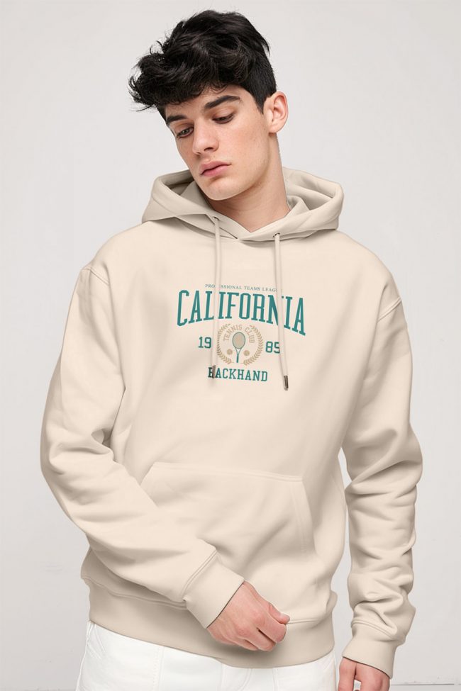 California Tennis Club, Φούτερ με Κουκούλα σε Εκρού Χρώμα