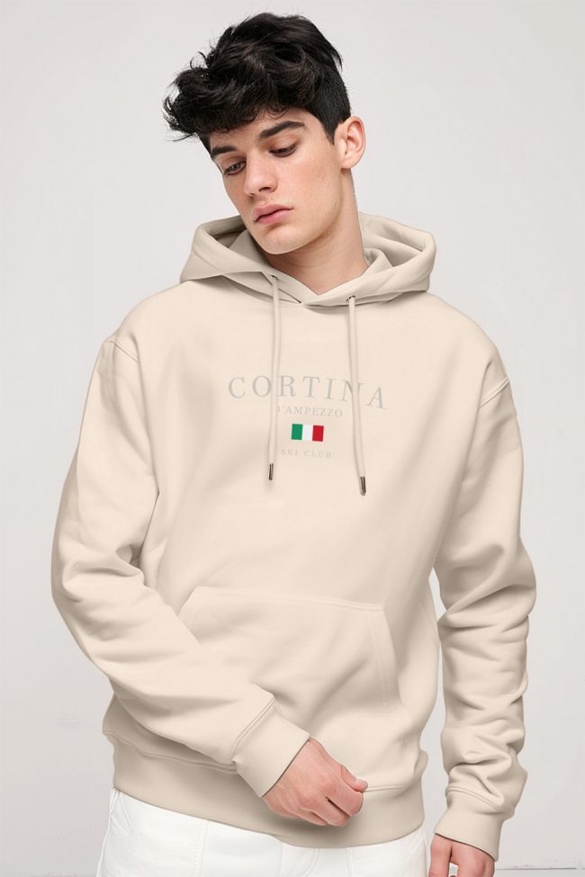 Cortina Ski Club, Φούτερ με Κουκούλα σε Εκρού Χρώμα