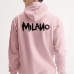 Milano, Φούτερ με Κουκούλα σε Ροζ Χρώμα