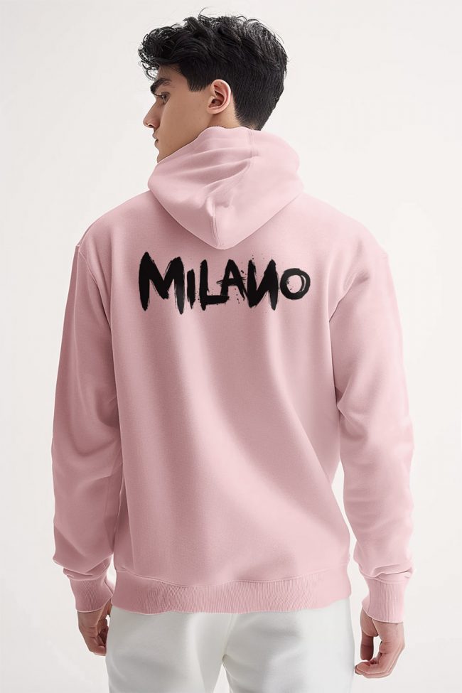 Milano, Φούτερ με Κουκούλα σε Ροζ Χρώμα