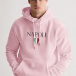 Napoli, Φούτερ με Κουκούλα σε Ροζ Χρώμα