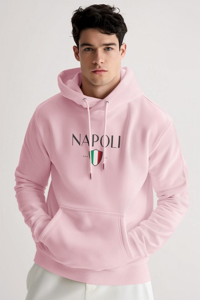 Napoli, Φούτερ με Κουκούλα σε Ροζ Χρώμα
