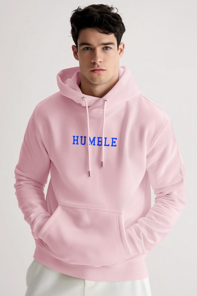 Humble Print, Φούτερ με Κουκούλα σε Ροζ Χρώμα
