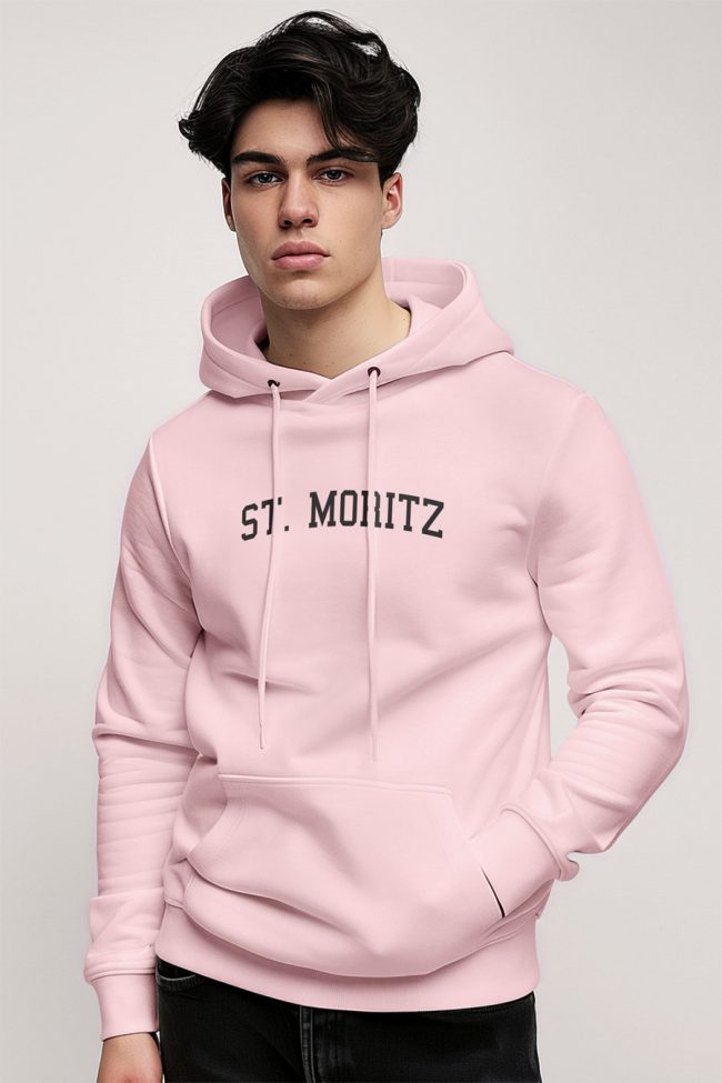 St. Moritz, Φούτερ με Κουκούλα σε Ροζ Χρώμα