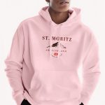 St. Moritz Swiss Ski Club, Φούτερ με Κουκούλα σε Ροζ Χρώμα