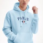 Paris Xxxiii, Φούτερ με Κουκούλα σε Γαλάζιο Χρώμα
