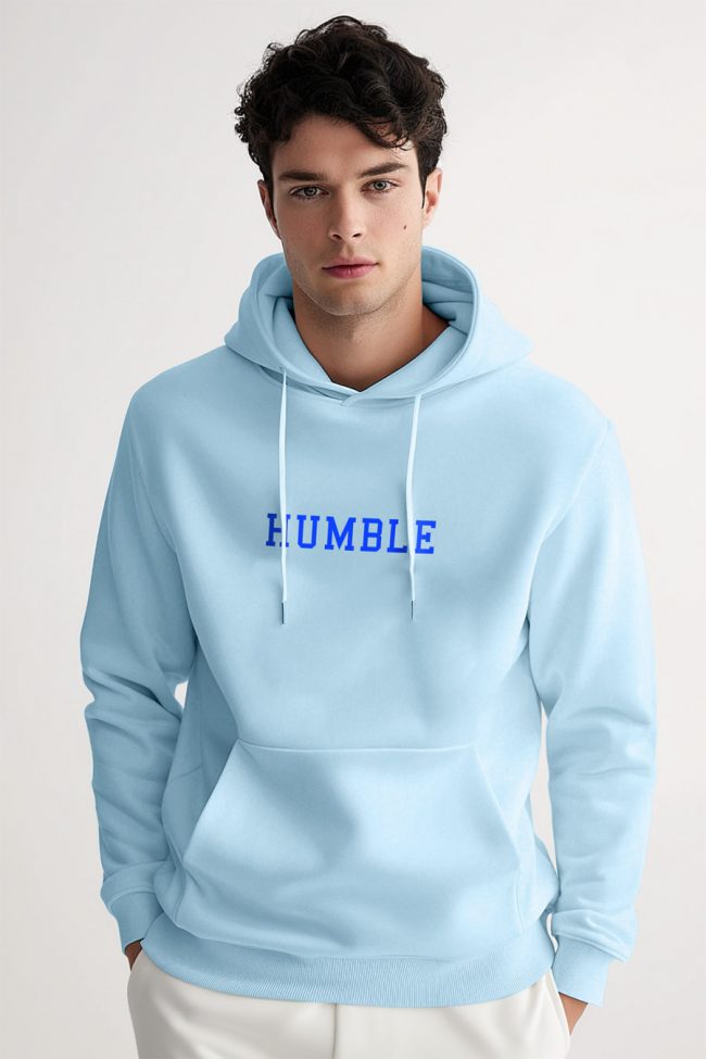 Humble Print, Φούτερ με Κουκούλα σε Γαλάζιο Χρώμα