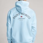 Saint Moritz, Φούτερ με Κουκούλα σε Γαλάζιο Χρώμα
