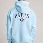 Paris Xxxiii Bold, Φούτερ με Κουκούλα σε Γαλάζιο Χρώμα