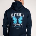 Butterfly Effect, Φούτερ με Κουκούλα σε Μπλε Χρώμα