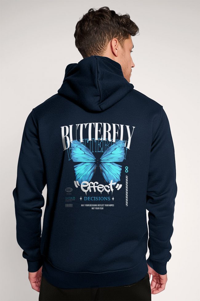 Butterfly Effect, Φούτερ με Κουκούλα σε Μπλε Χρώμα