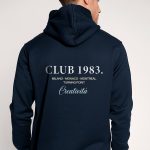 Club 1983, Φούτερ με Κουκούλα σε Μπλε Χρώμα