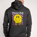 Waves Club, Φούτερ με Κουκούλα σε Iron Grey Χρώμα