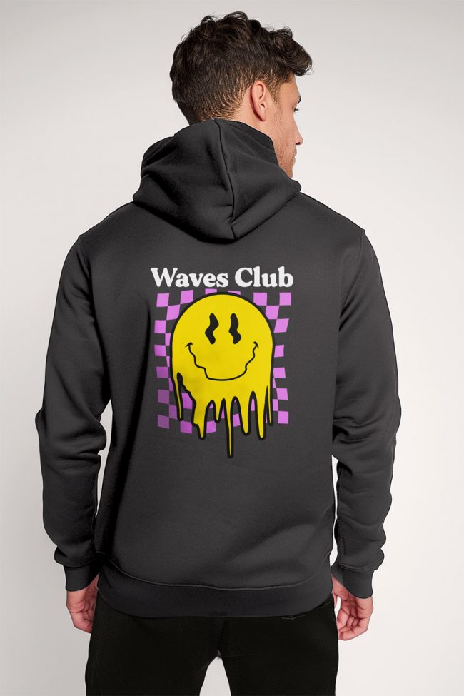 Waves Club, Φούτερ με Κουκούλα σε Iron Grey Χρώμα