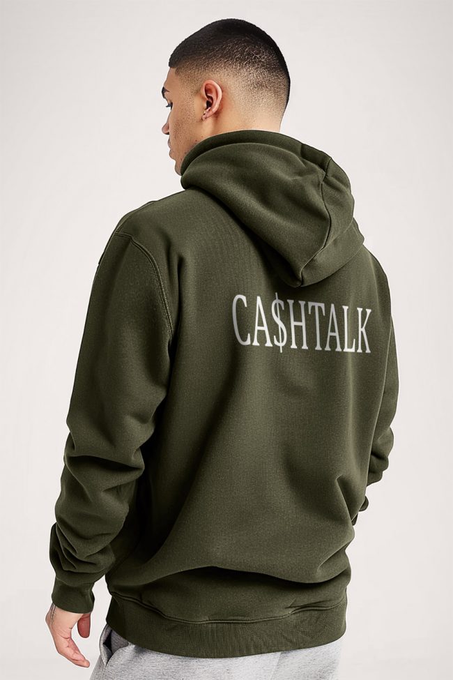 Cashtalk, Φούτερ με Κουκούλα σε Χακί Χρώμα