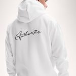 Authentic, Φούτερ με Κουκούλα σε Λευκό Χρώμα