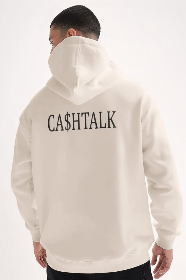Cashtalk, Φούτερ με Κουκούλα σε Εκρού Χρώμα
