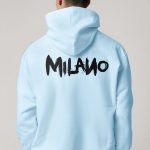 Milano, Φούτερ με Κουκούλα σε Γαλάζιο Χρώμα