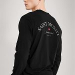 Saint Moritz, Long Sleeve Μπλούζα σε Μαύρο Χρώμα