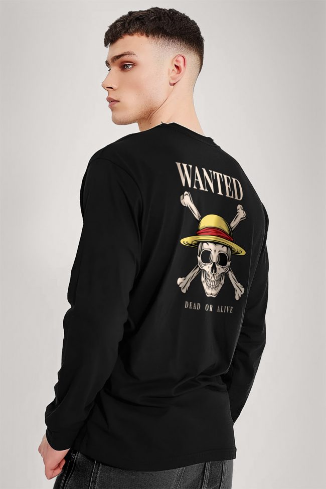 Wanted Dead Or Alive, Long Sleeve Μπλούζα σε Μαύρο Χρώμα