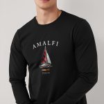 Amalfi Coast, Long Sleeve Μπλούζα σε Μαύρο Χρώμα