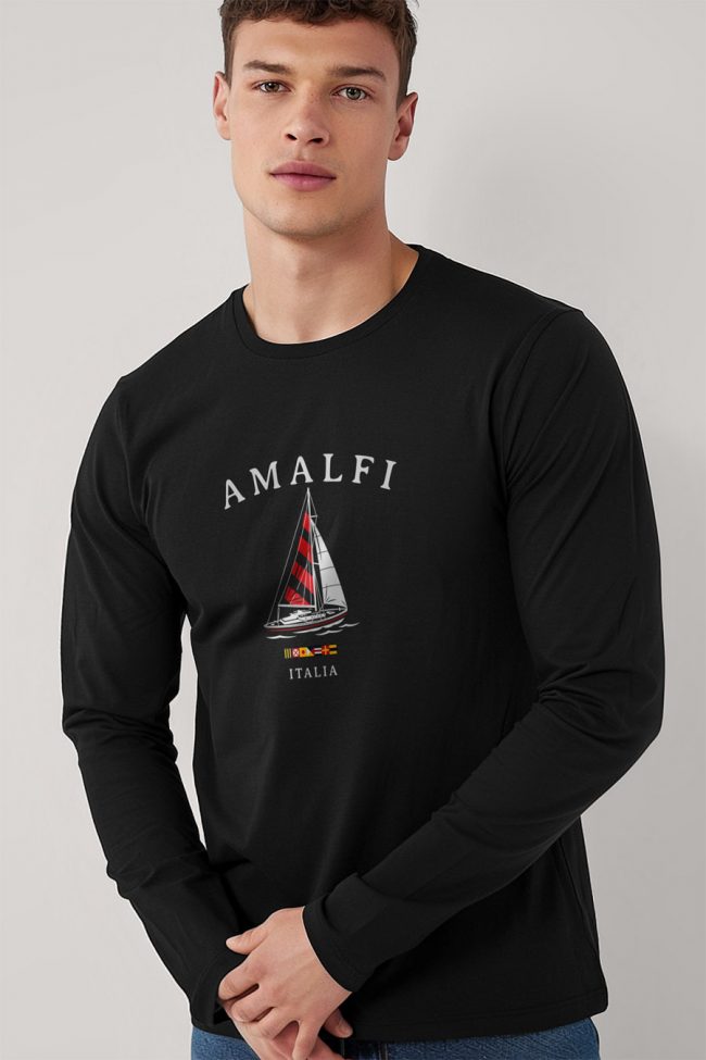 Amalfi Coast, Long Sleeve Μπλούζα σε Μαύρο Χρώμα
