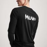 Milano, Long Sleeve Μπλούζα σε Μαύρο Χρώμα