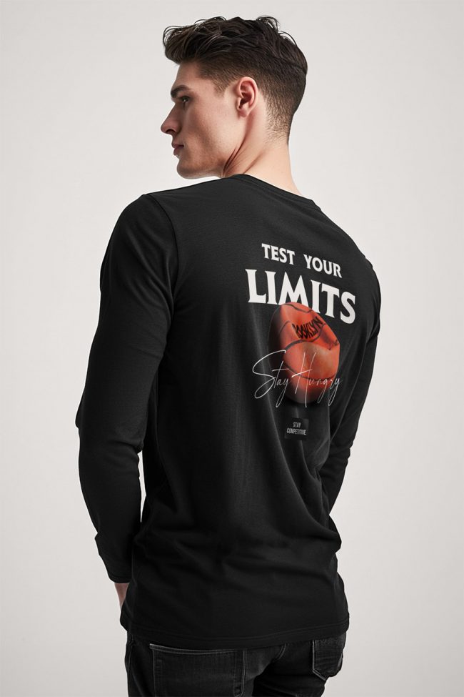 Stay Hungry, Long Sleeve Μπλούζα σε Μαύρο Χρώμα