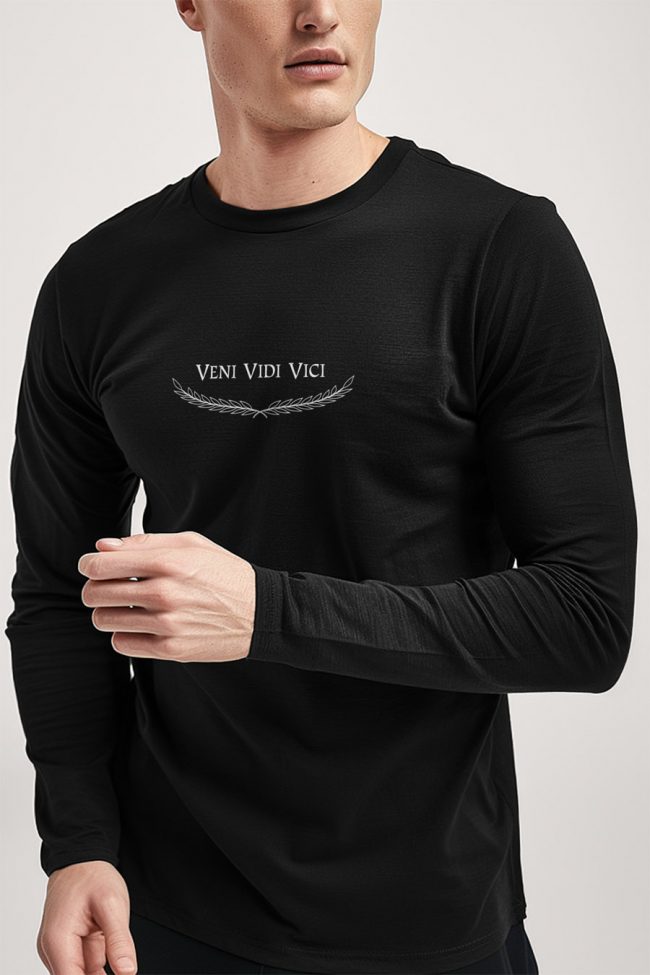 Veni Vidi Vici, Long Sleeve Μπλούζα σε Μαύρο Χρώμα