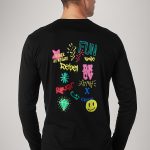 Fun Rebel, Long Sleeve Μπλούζα σε Μαύρο Χρώμα