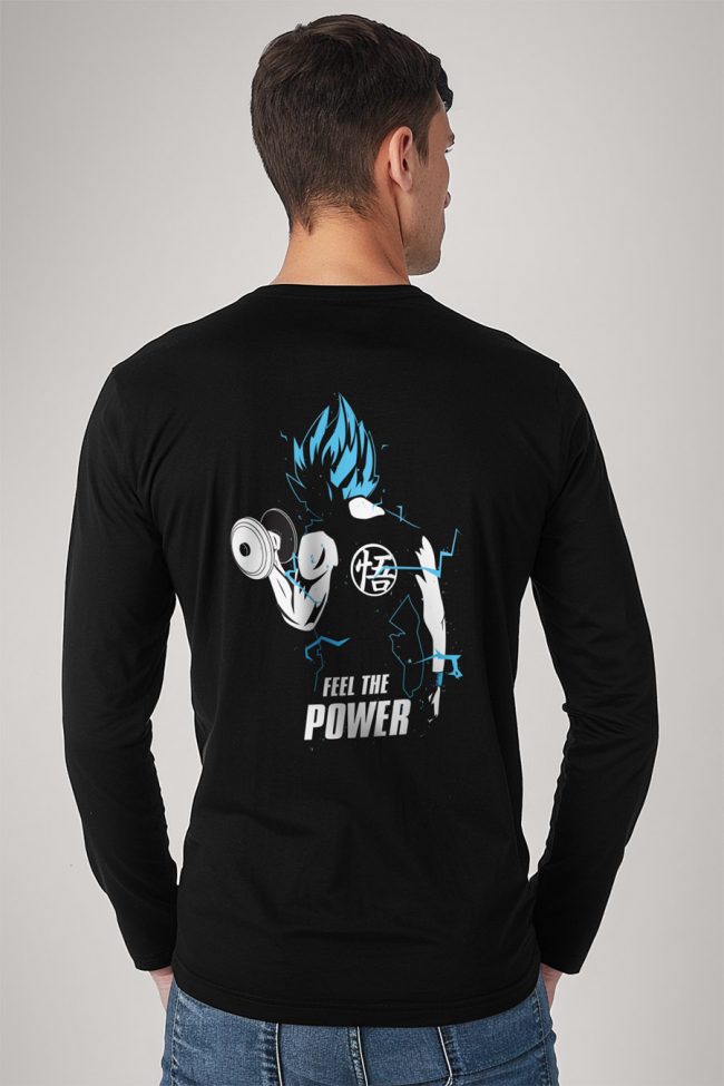 Saiyan God Power, Long Sleeve Μπλούζα σε Μαύρο Χρώμα