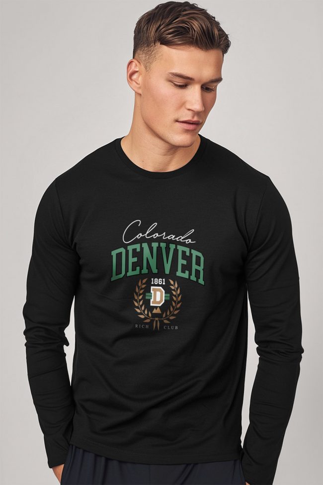 Denver Rich Club, Long Sleeve Μπλούζα σε Μαύρο Χρώμα