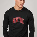 New York Red, Long Sleeve Μπλούζα σε Μαύρο Χρώμα