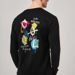 Cool Colorful Life, Long Sleeve Μπλούζα σε Μαύρο Χρώμα
