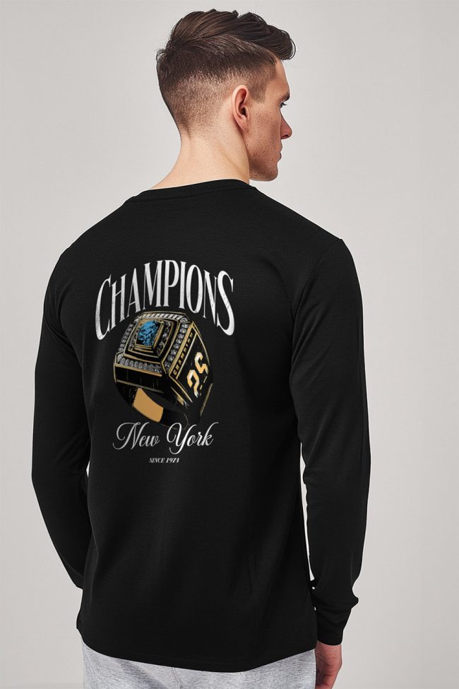 Championship Ring, Long Sleeve Μπλούζα σε Μαύρο Χρώμα