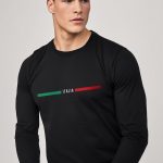 Italia Red Green, Long Sleeve Μπλούζα σε Μαύρο Χρώμα