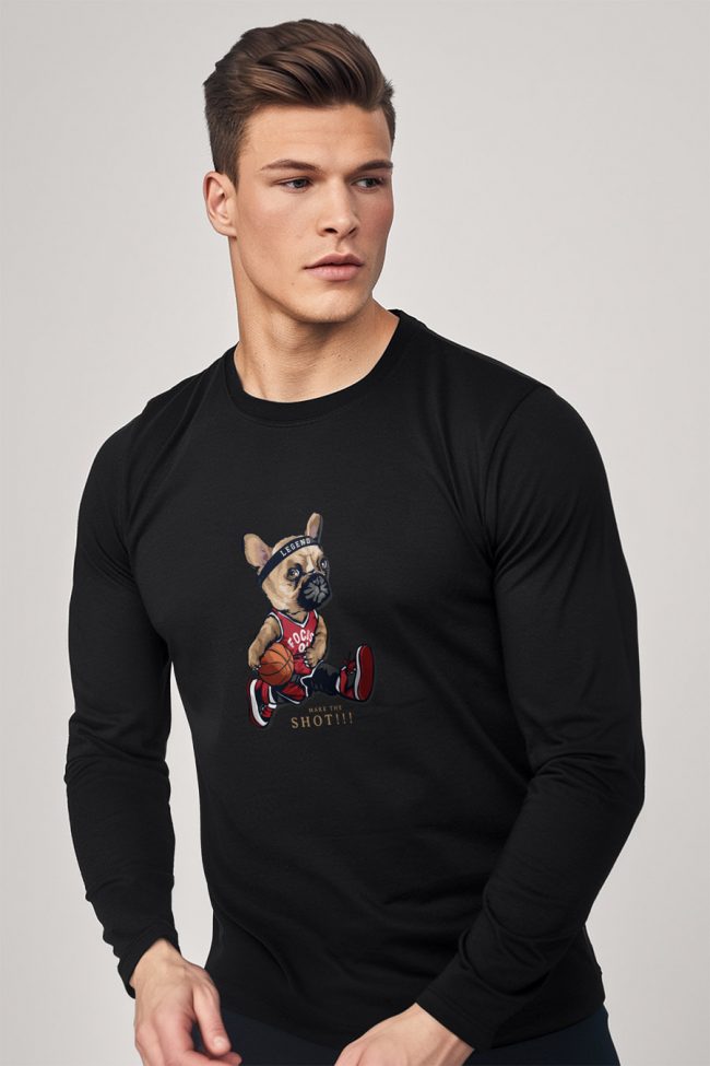 Shot Maker Teddy, Long Sleeve Μπλούζα σε Μαύρο Χρώμα