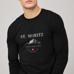 St. Moritz Swiss Ski Club, Long Sleeve Μπλούζα σε Μαύρο Χρώμα