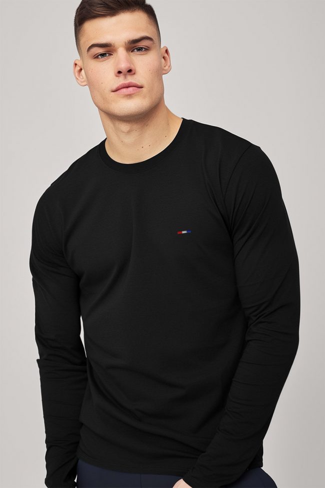 French Stripe, Long Sleeve Μπλούζα σε Μαύρο Χρώμα