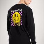Waves Club, Long Sleeve Μπλούζα σε Μαύρο Χρώμα