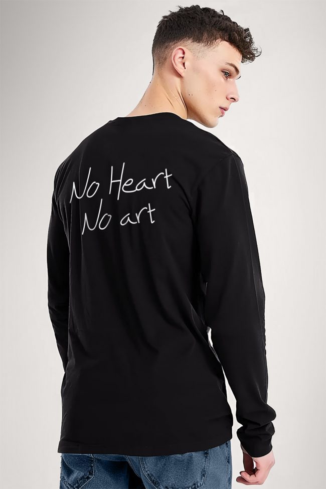 No Heart No Art, Long Sleeve Μπλούζα σε Μαύρο Χρώμα